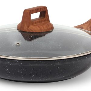 ESLITE LIFE Nonstick Ceramic Frying Pan Skillet with Lid.