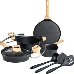 ESLITE LIFE Pots and Pans Set Nonstick Kitchen Cookware Set.