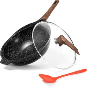ESLITE LIFE Nonstick Ceramic Frying Pan Set. PFOA Free (Cream. 5 Pcs Set): Home & Kitchen