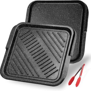ESLITE LIFE 10.5 Inch Nonstick Reversible Griddle & Grill Pan. PFOA Free: Home & Kitchen