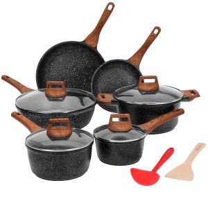 ESLITE LIFE Pots and Pans Set Nonstick Granite Cookware Sets